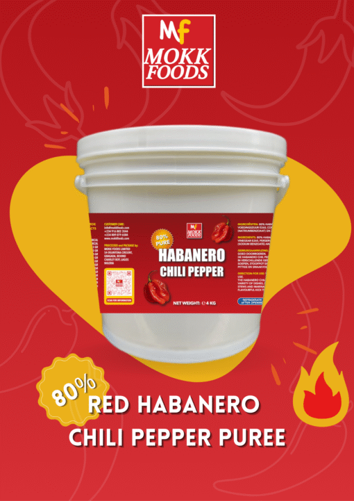 Red Habanero Chili Pepper Puree Bucket