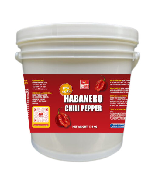 Red Habanero Chili Pepper Puree Bucket