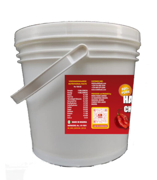 Red Habanero Chili Pepper Puree Bucket