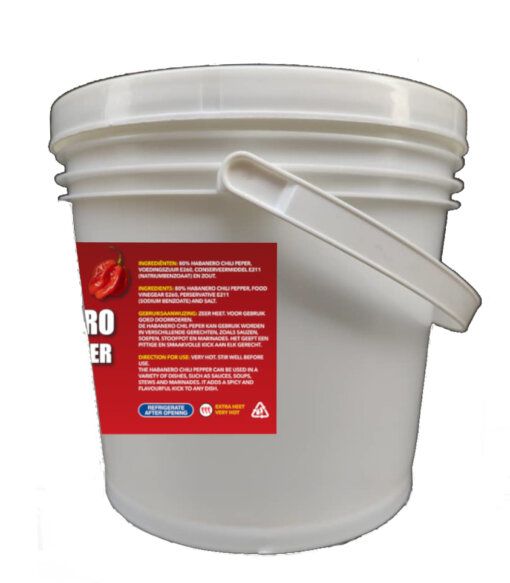Red Habanero Chili Pepper Puree Bucket